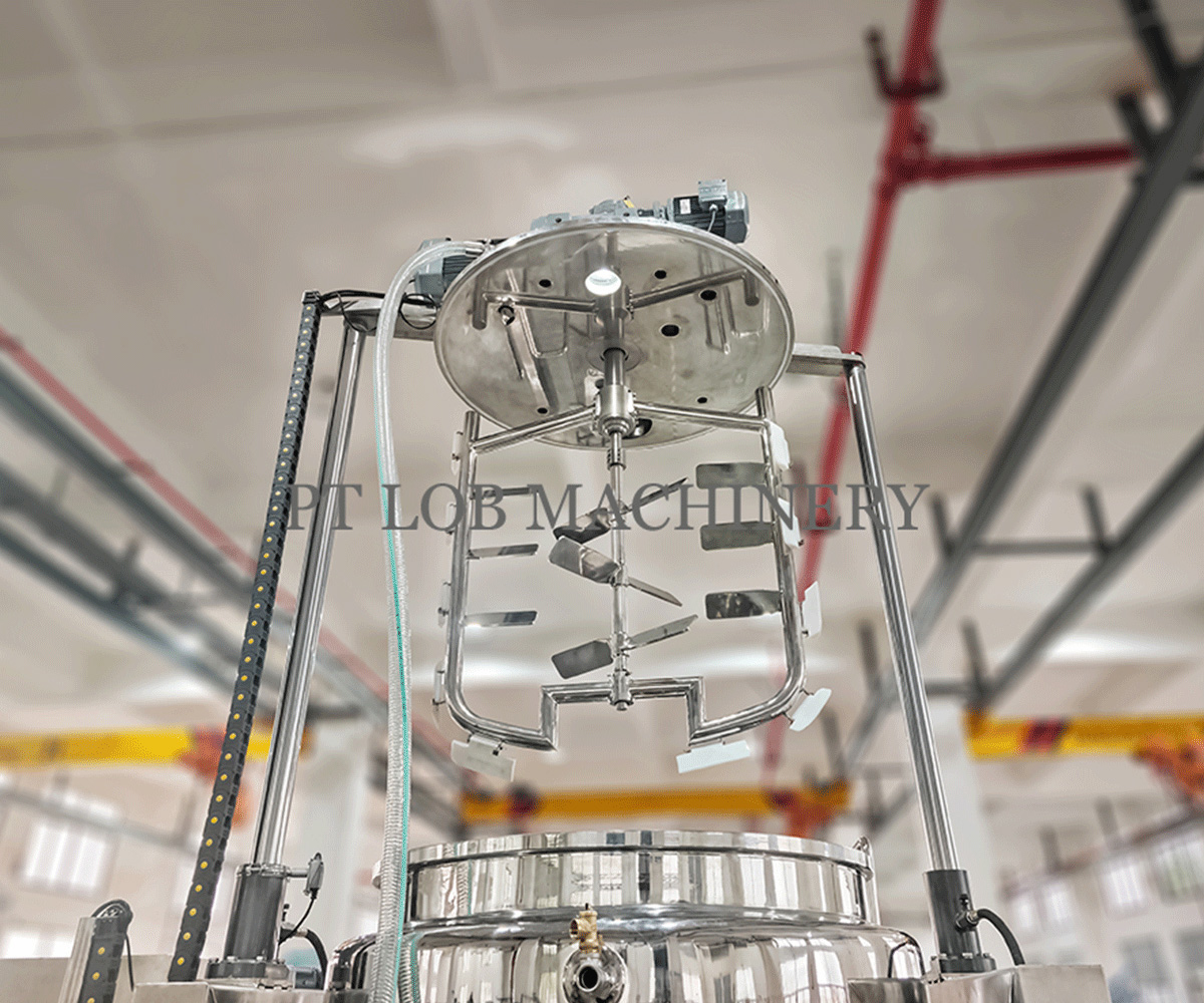 Tangki Pencampur Emulsifikasi Vakum hidrolik 1000 Liter / EmulTank