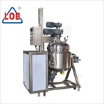 Tangki Pencampuran dengan Pengangkat Hidrolik dan Homogenizer Bagian Bawah / Stainless Blending Tank