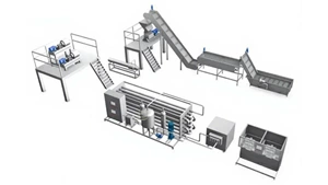 Jalur produksi jus NFC