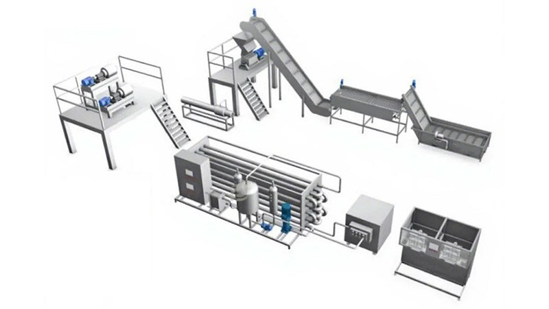 Jalur produksi jus NFC