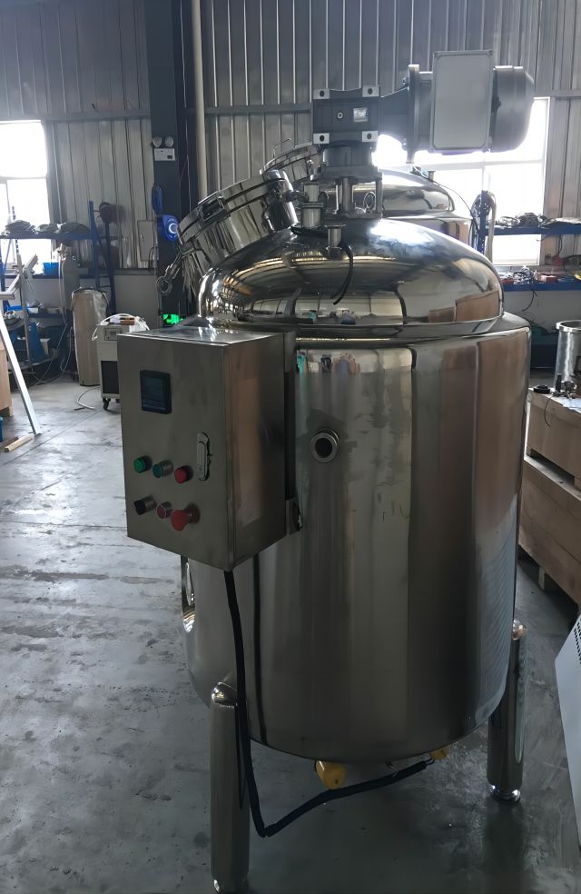 Stainless steel Mixing tank/ Tangki Pencampuran Pemanas Listrik / Jacketed Mixing Tank