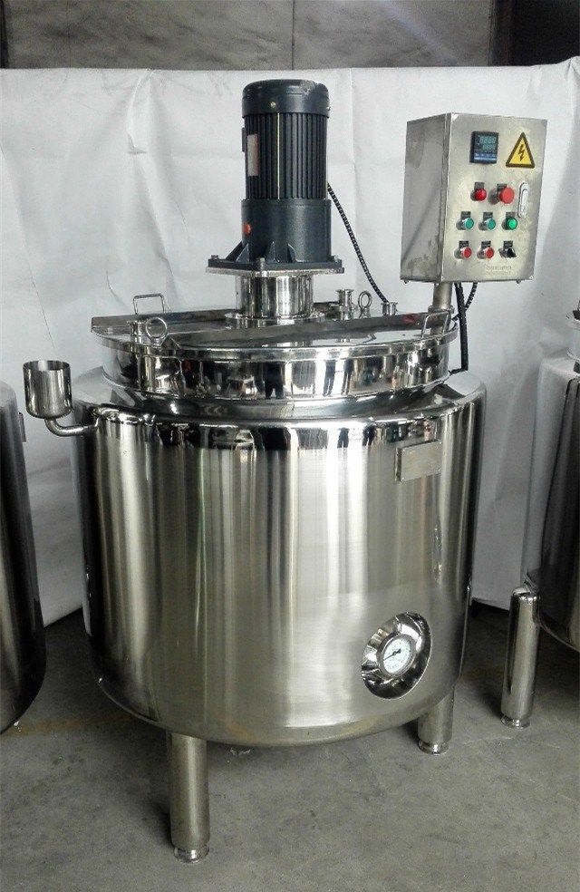 Stainless steel Mixing tank/ Tangki Pencampuran Pemanas Listrik / Jacketed Mixing Tank